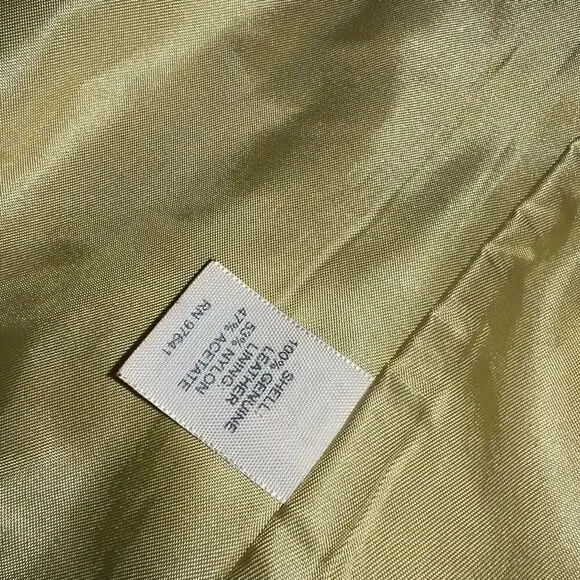 J Jill lime leather blazer size M - Picture 4 of 8